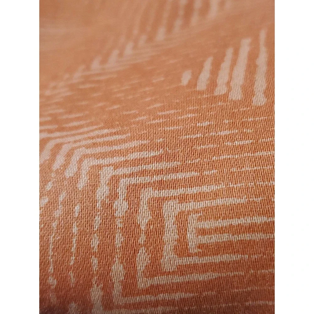 Nate Berkus 1 Flat Sheet Chevron Diamond Print Orange 90